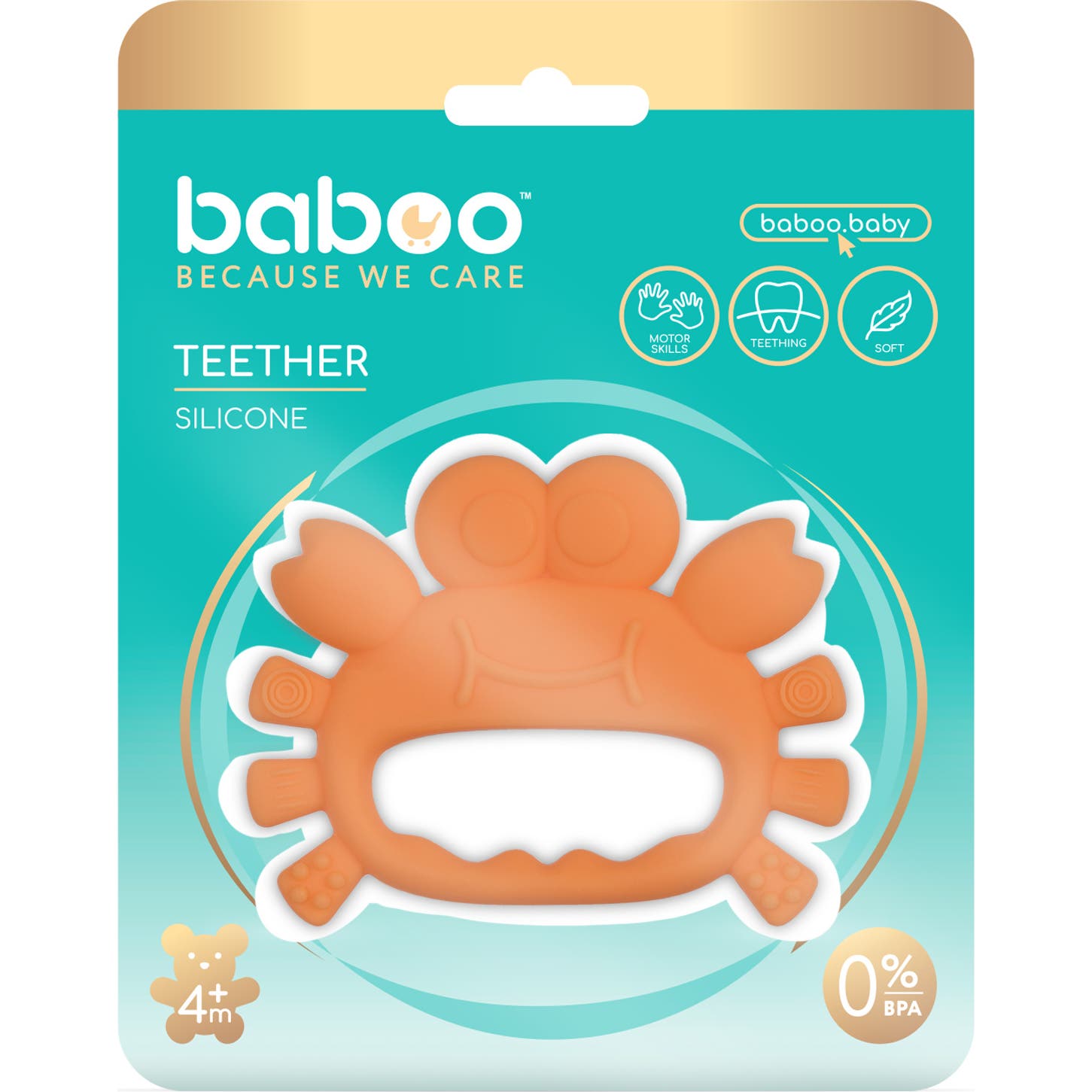 Baboo Mordedor Silicona Crab +4 Meses 1ud