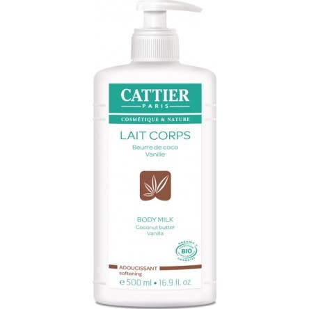 Cattier Leche Corporal Suavizante Coco y Vainilla Bio 500 ml