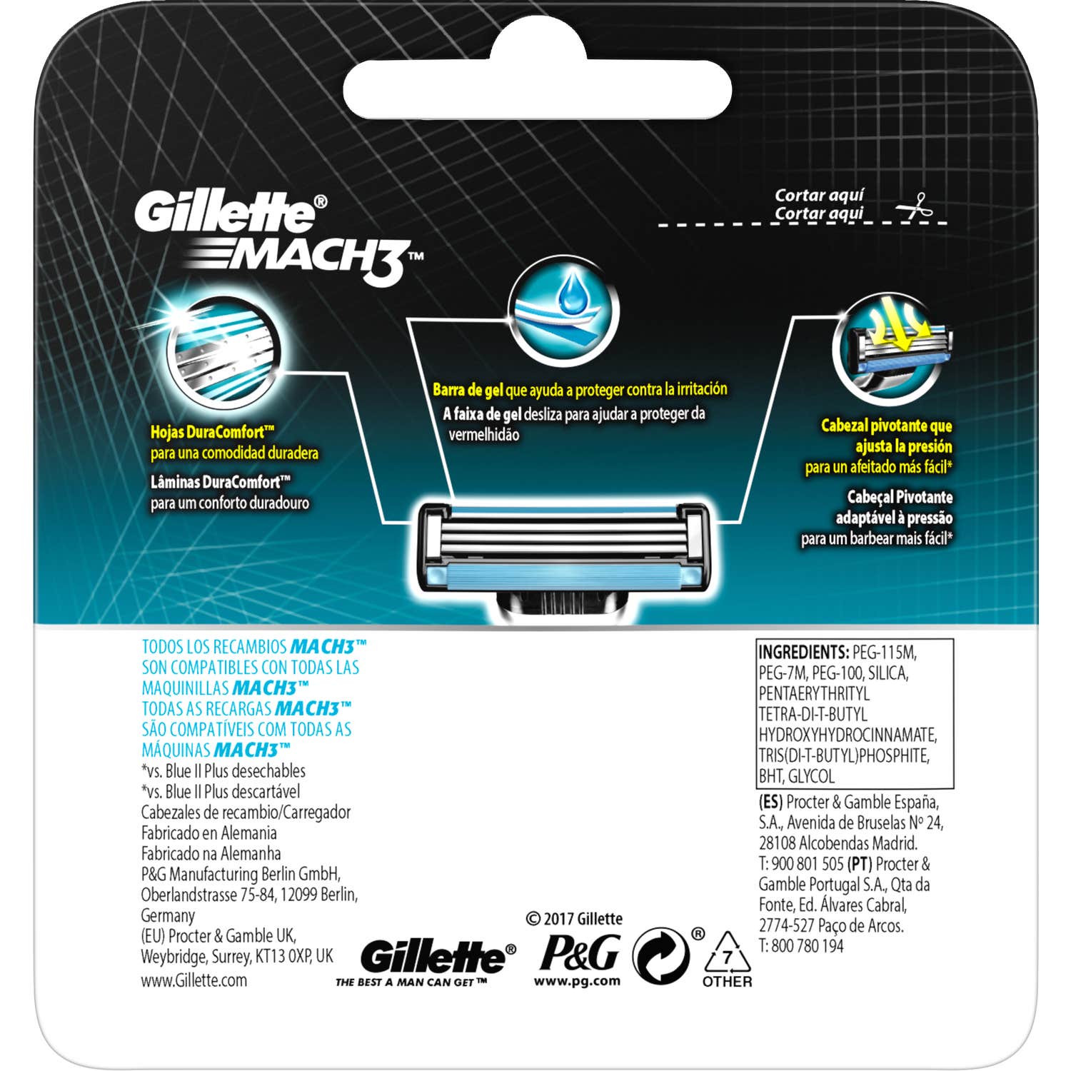 Gillette Mach3 Recarga Maquinilla Pack 4un