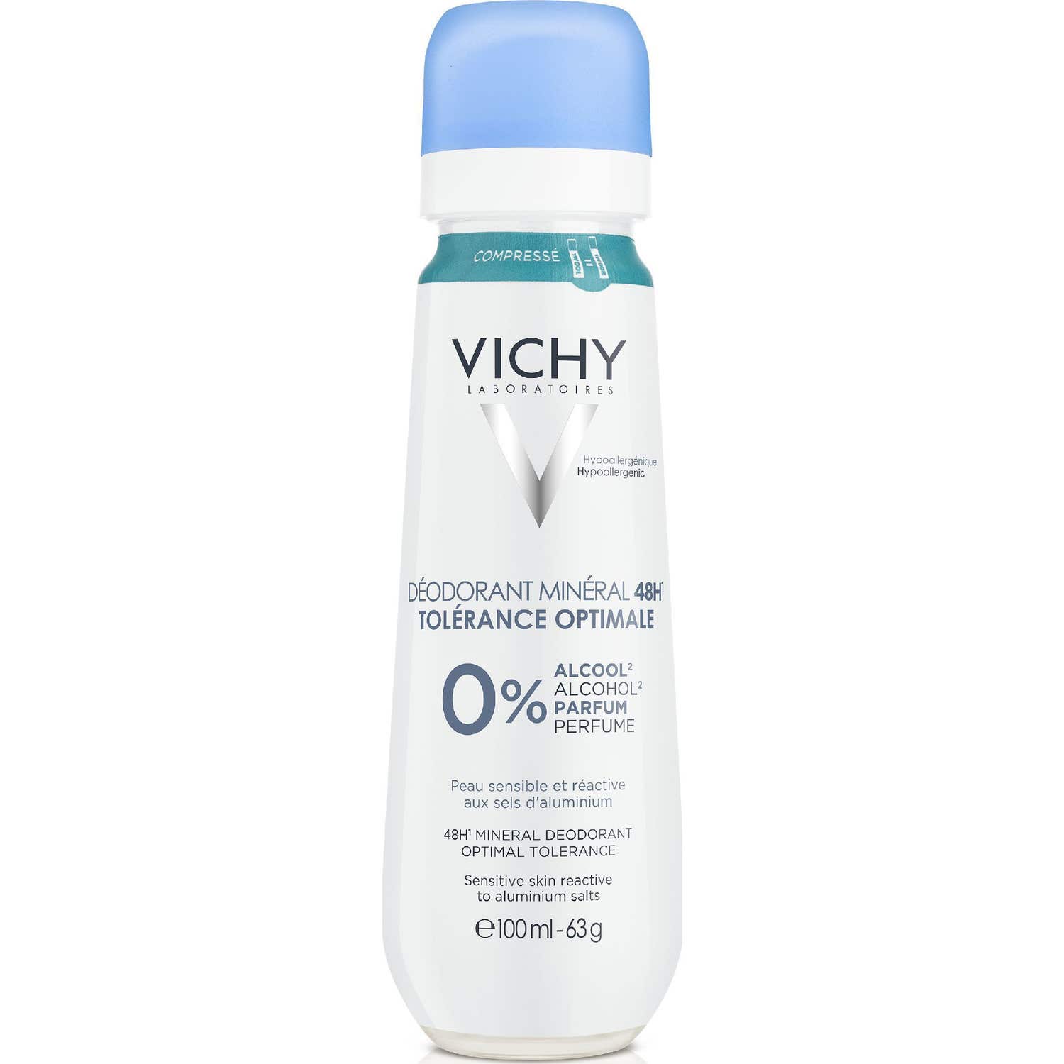 Vichy Desodorante Mineral Tolerancia Óptima 48h Spray 100ml