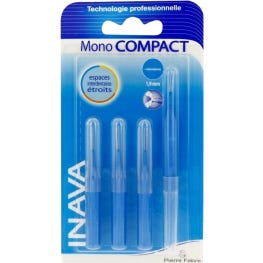 InavaMono Compact Blue Compact Cepillo Interdental compacto Espacios estrechos 1.9 mm