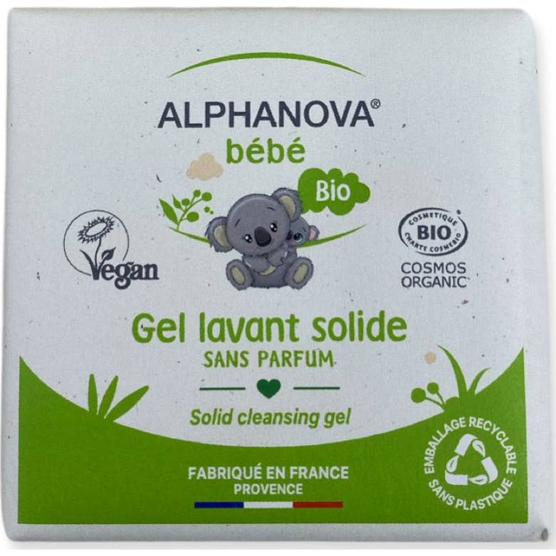 Alphanova Kid Bébé Gel de Lavado Sólido Ecológico 100g