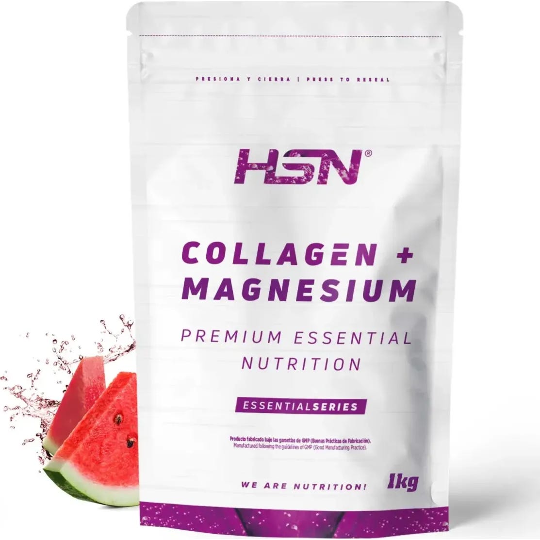 HSN Colágeno Hidrolizado + Magnesio 2.0 en Polvo Sandía 1kg