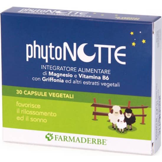 Farmaderbe Phytonotte Magnesio, Vitamina B6 Con Griffonia 30 Cápsulas - Imagen 2