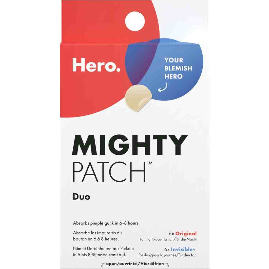 Hero Mighty Patch Duo Anti Acné Original 6uds + Invisible 6uds