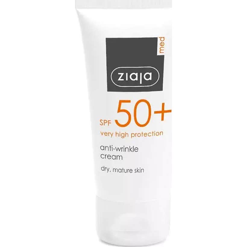 Ziaja Med Anti-Wrinkle Sunscreen Cream Spf50+ Dry Mature Skin 50ml