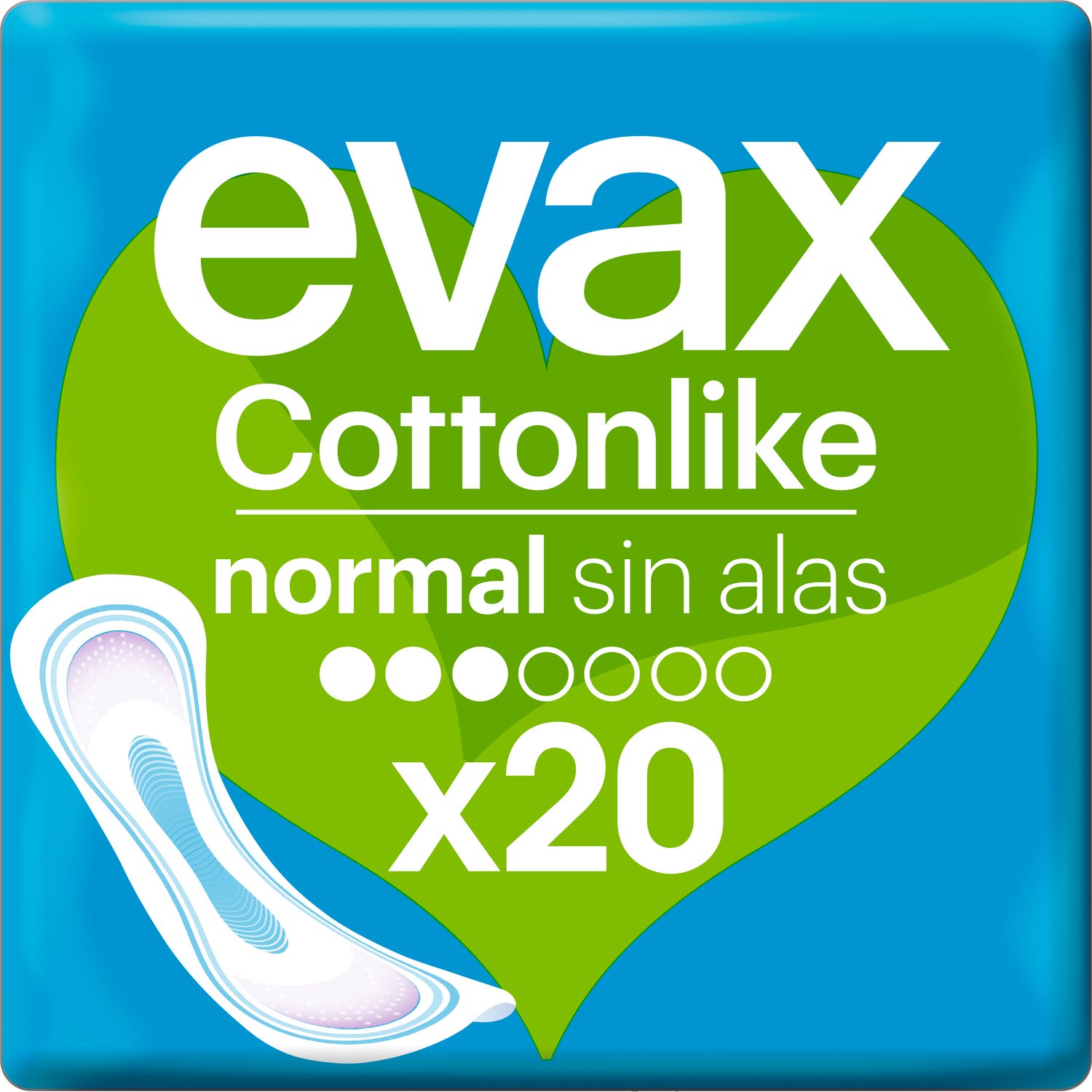 Evax Cottonlike compresa normal sin alas 20uds