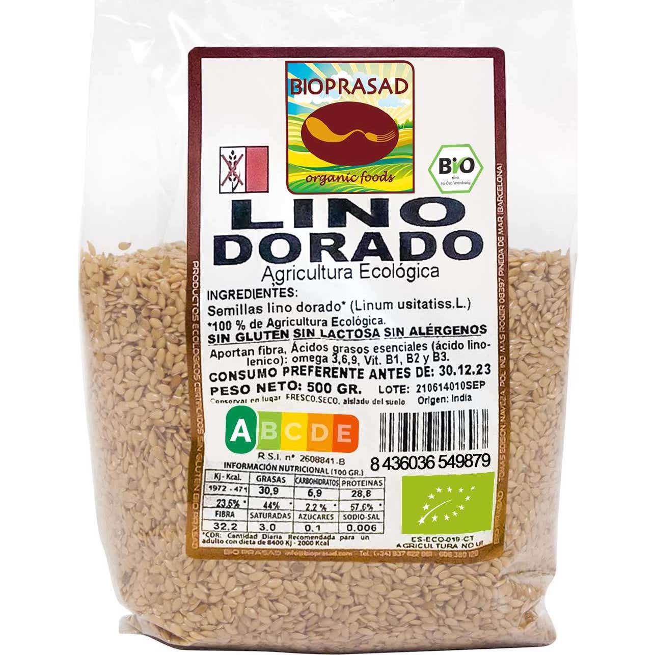 Bioprasad Semillas Lino Dorado Bio 500g