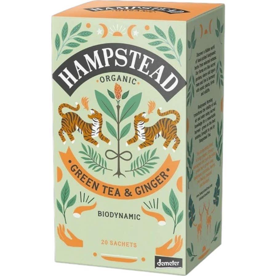 Hampstead Organic Green Tea & Ginger 20 Sobres