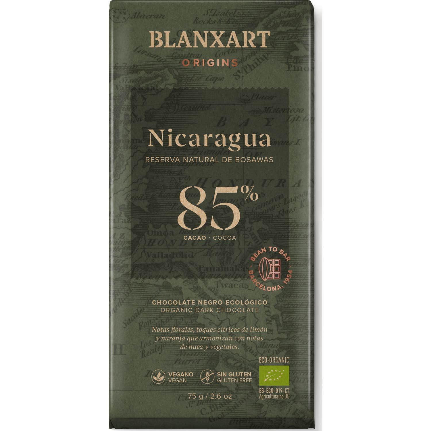 Blanxart Chocolate Negro 85% Nicaragua Eco 75g