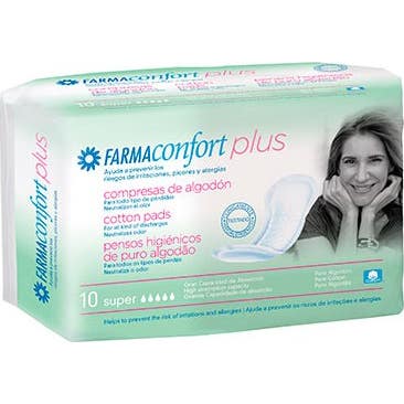 Farmaconfort Plus compresas súper algodón 10uds