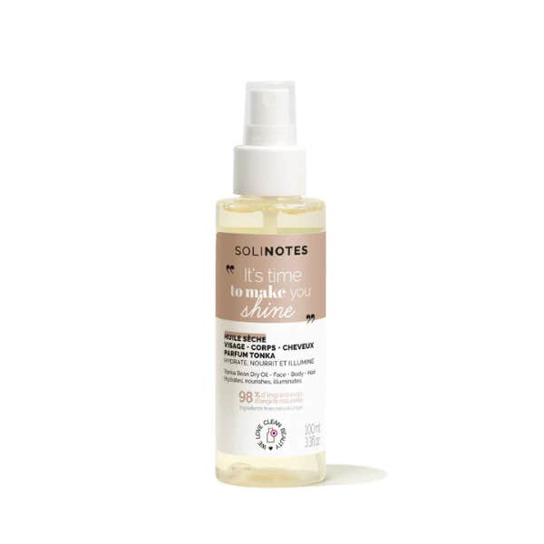 Solinotes Aceite Seco Tonka Cuerpo Rostro& Cabello 100 ml