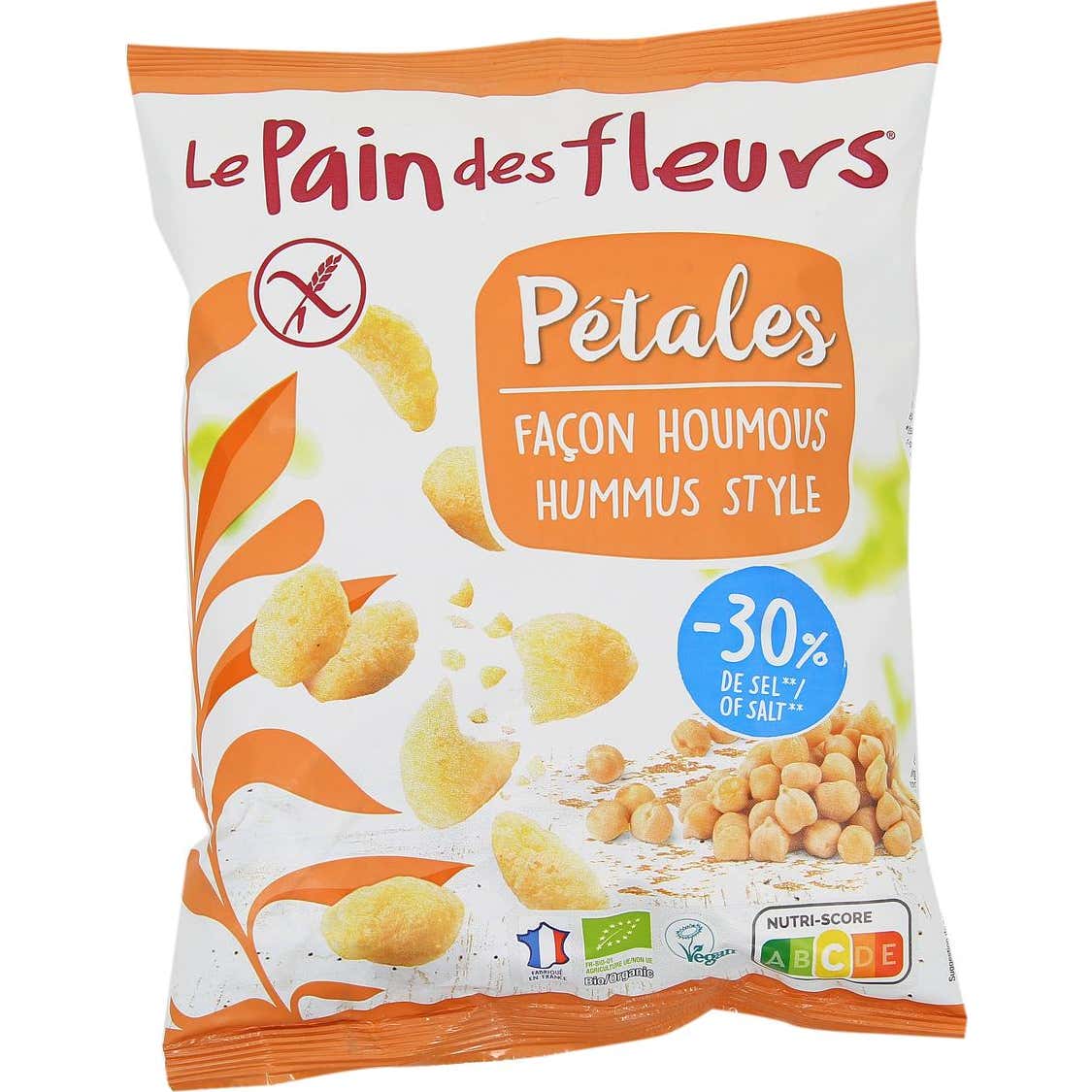 Le Pain des Fleurs Chips Petalos Estilo Hummus Bio 75g