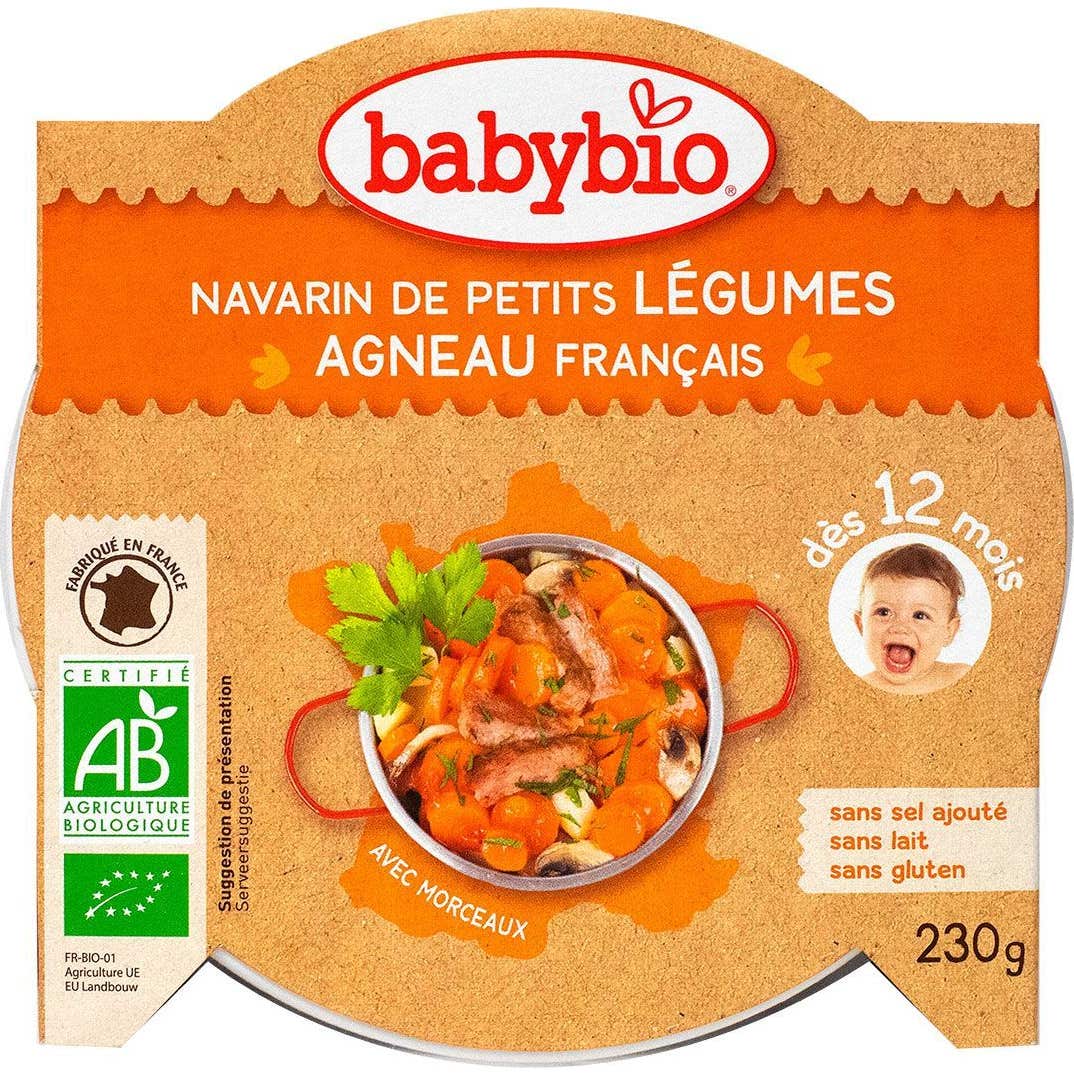 Babybio Bebé Orgánico y Plato de Cordero Babybio 12 Meses 230g