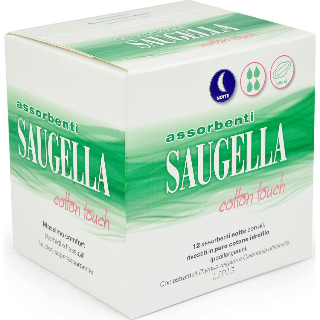 Toque de algodón Noche Absorbente Noche 12 piezas