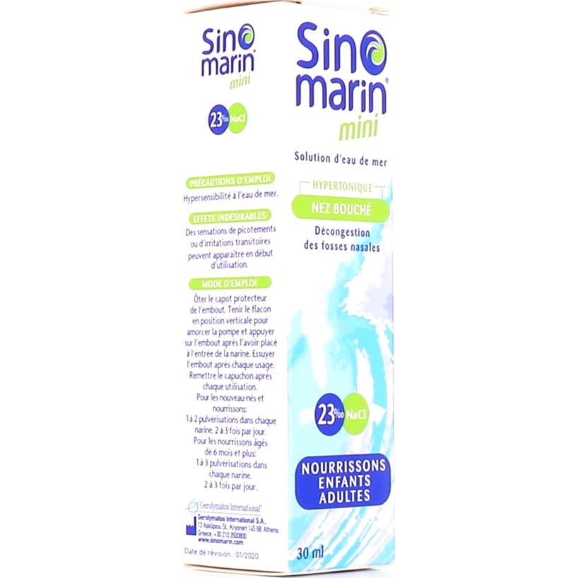 Sinomarin Solution Nasal Hypertonique Mini 30ml