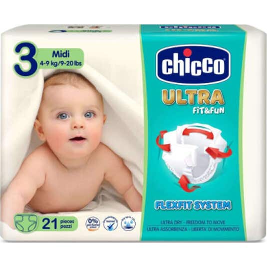 Chicco Pañales T2 5-9 Kg 21 uds