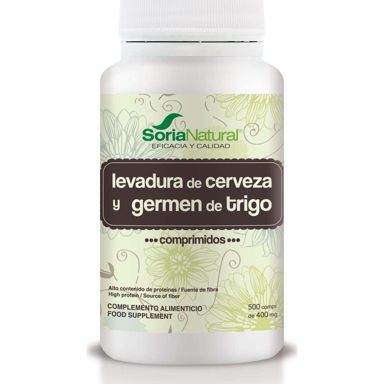 Soria Natural germen de trigo + levadura de cerveza 500comp