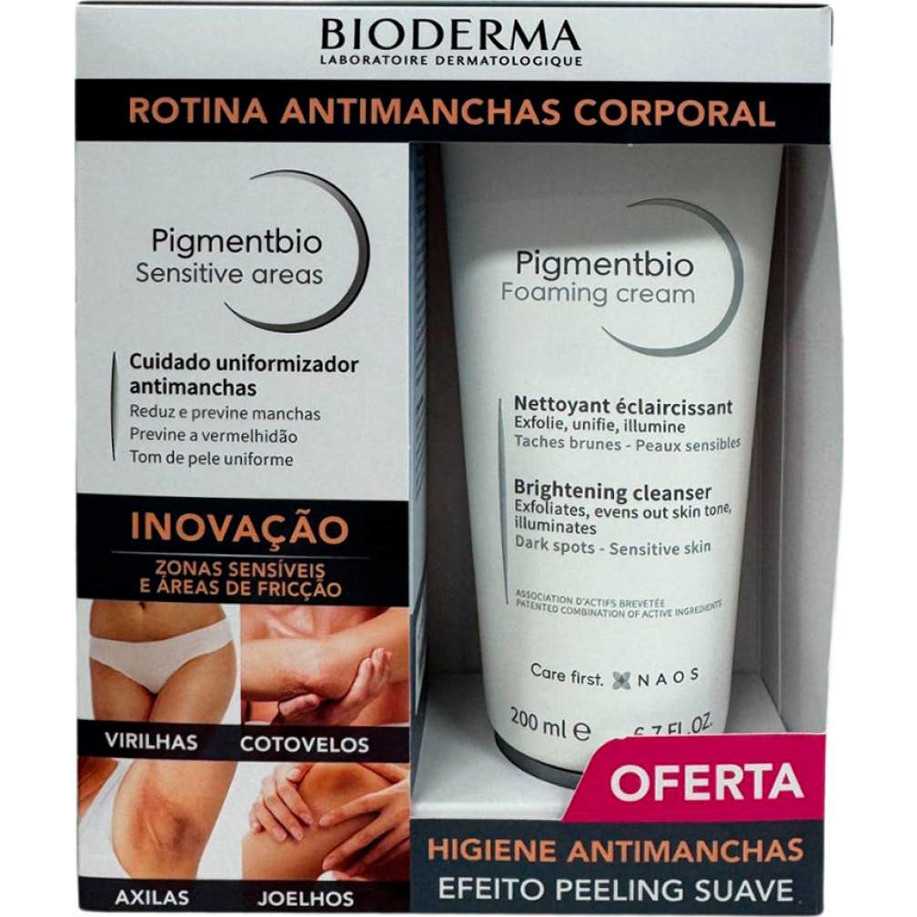 Bioderma Pigmentbio Set Sensitive Areas 75ml + Foaming Cream 200ml