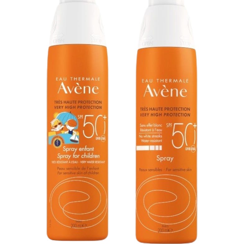 Avène Pack Spray Solar SPF50+ P. Sensibles 200ml + Solar Spray Niños SPF50+ 200ml