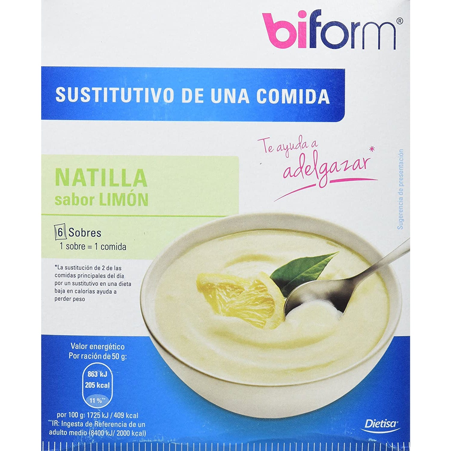 Biform Natillas Limón 6 Sobres
