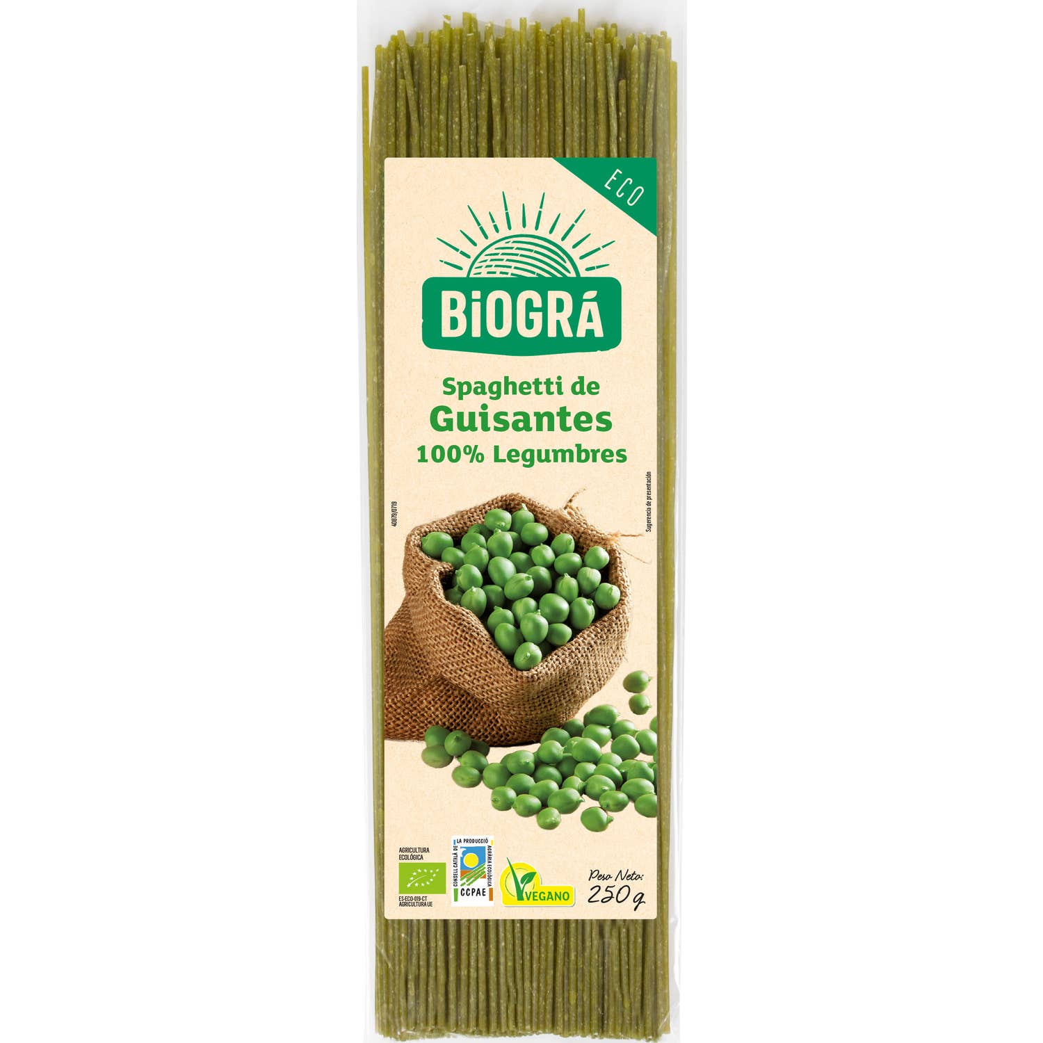 Biográ Espagueti Guisantes Bio 250g