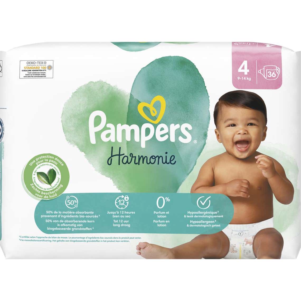Pampers Pañales Harmonie T4 9-14kg 36uds