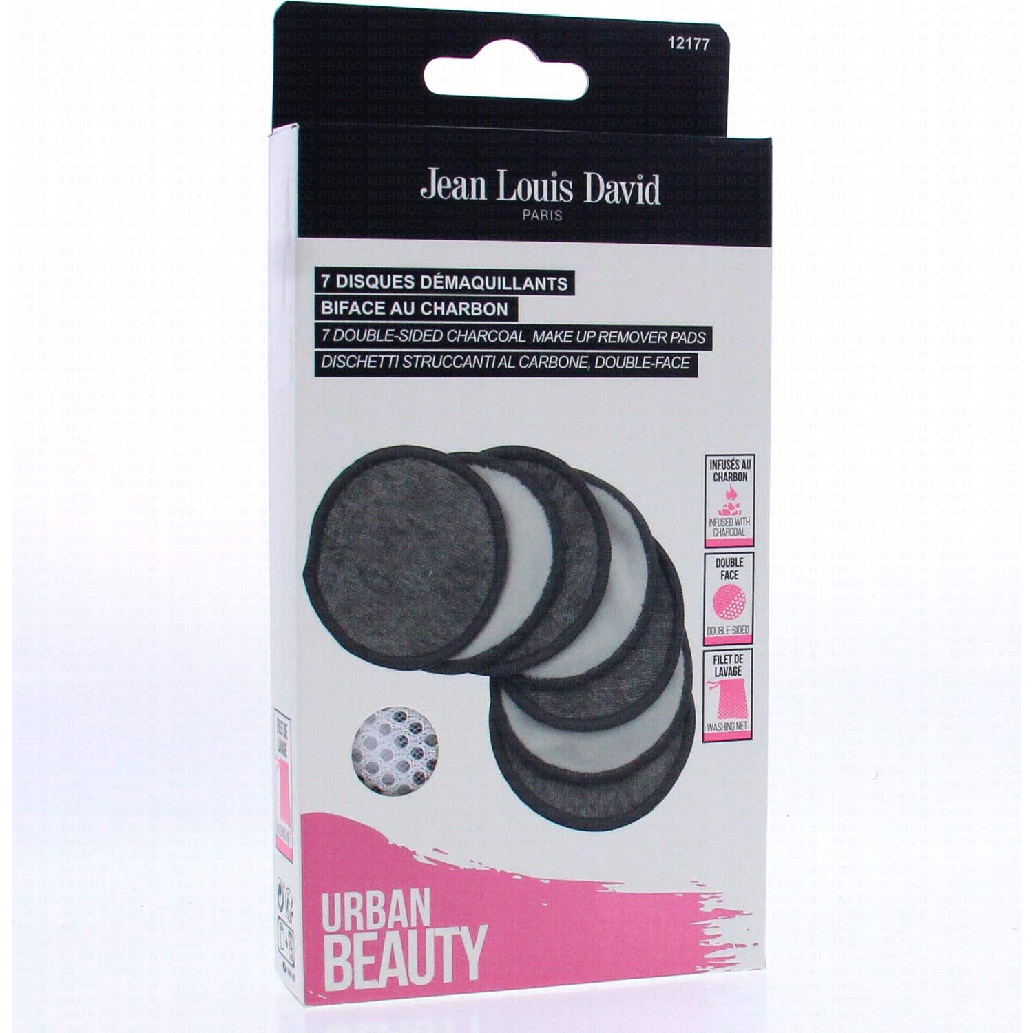 Jean Louis David Discos Desmaquillantes de Carbón Vegetal 7uds