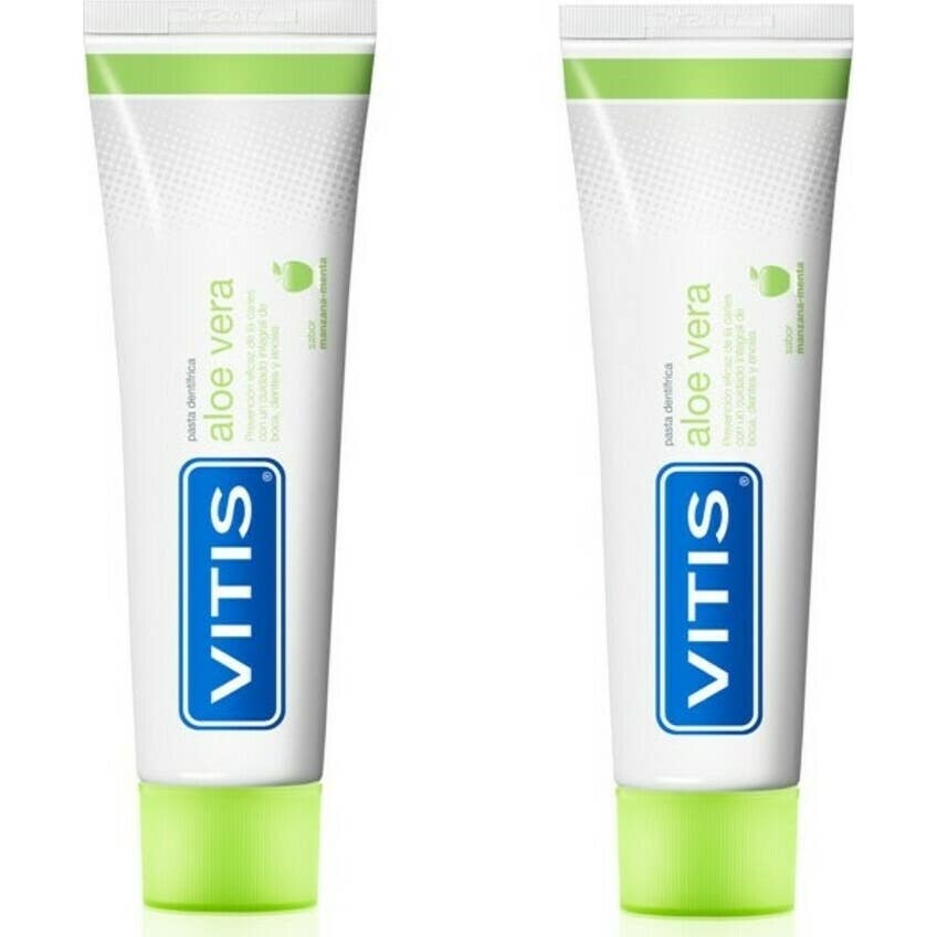 Vitis Aloe Vera Manzana-Menta Pasta Dentífrica 2x150ml