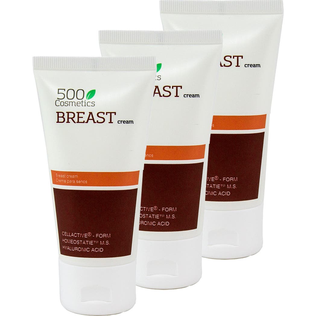 500Cosmetics Breast Cream Crema Para Aumento Senos 3x100ml