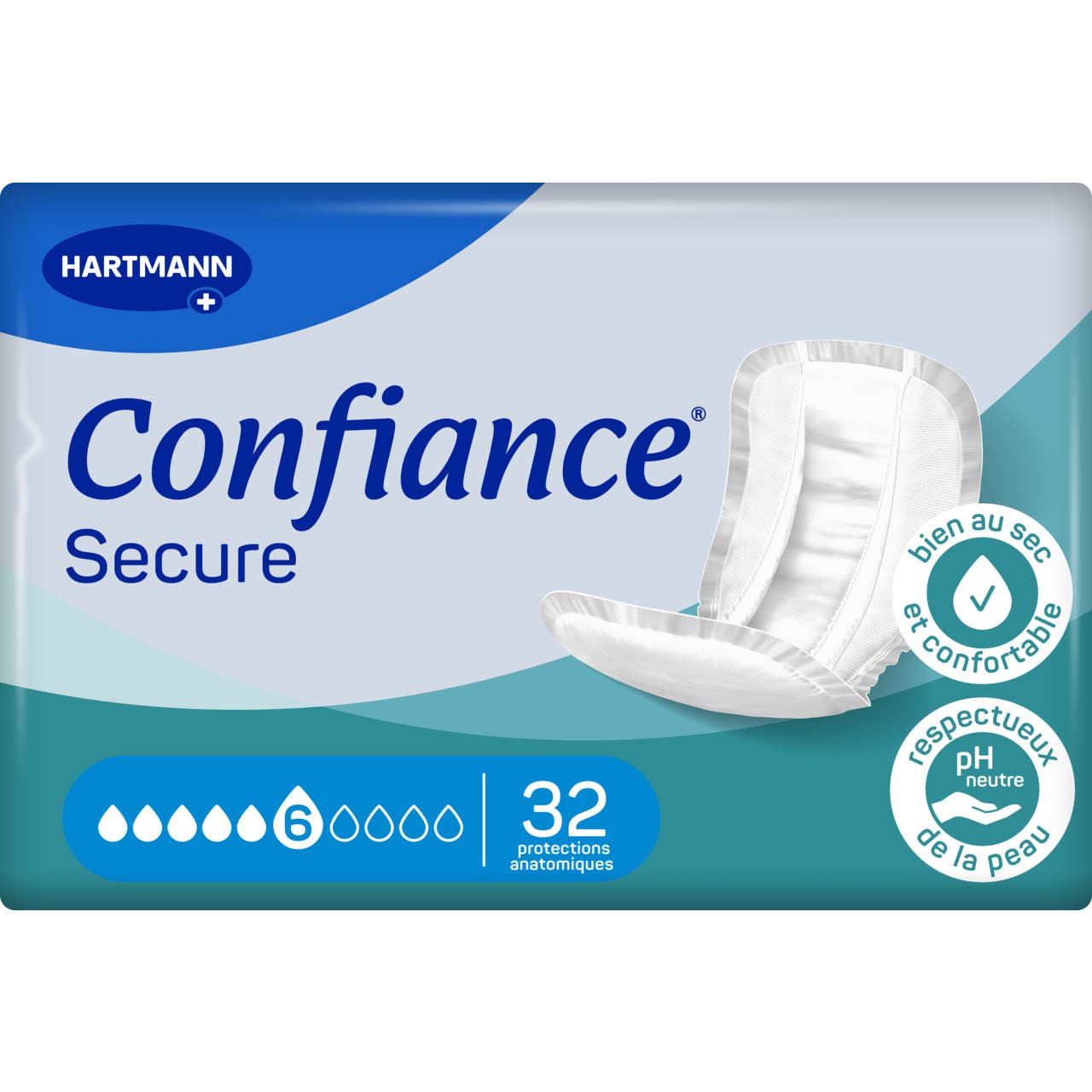Confiance Secure Protección Absorbente 6 g 32 uds