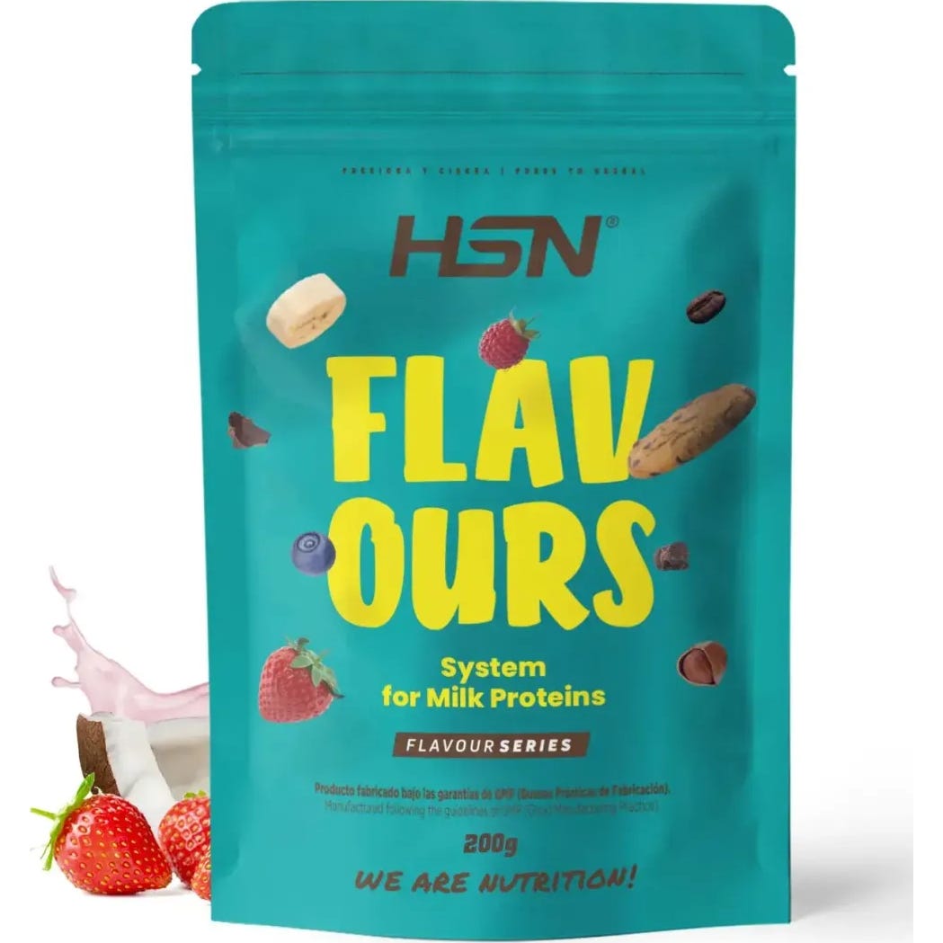 HSN Saborizante en Polvo para Proteínas Lácteas Fresa y Coco 200g