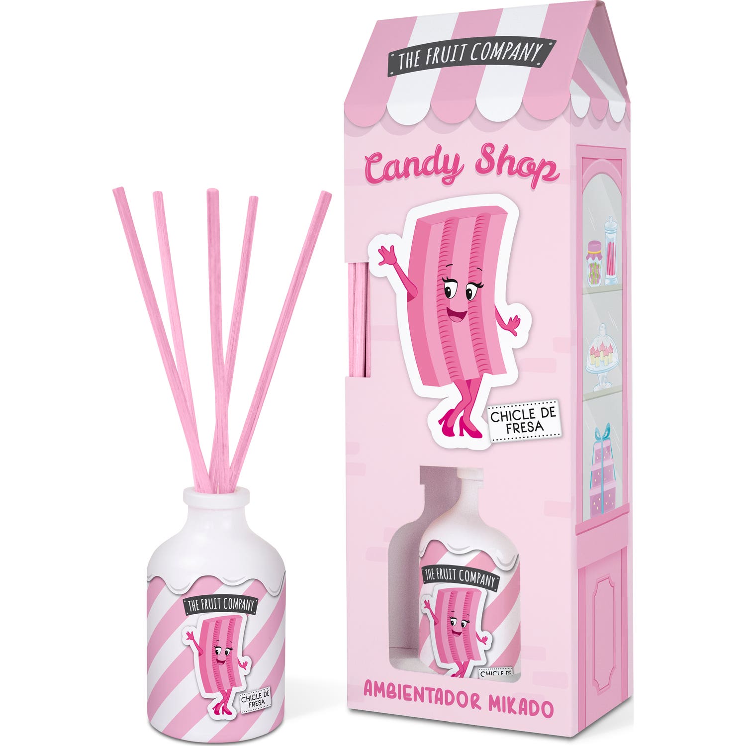The Fruit Company Candy Shop Mikado Chicle de Fresa 40ml