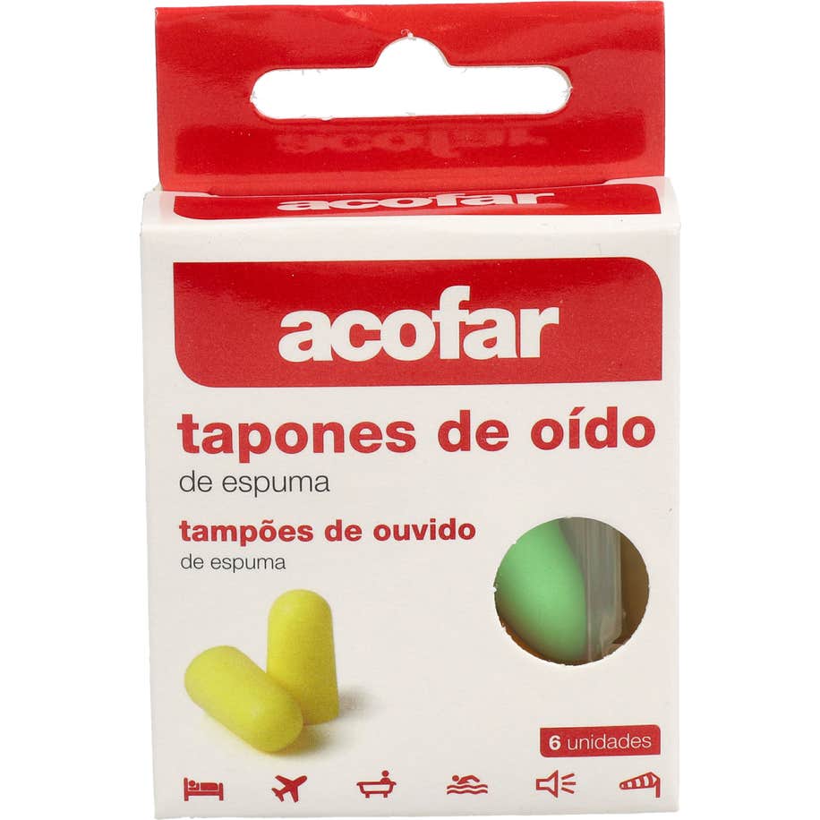 Acofar tapones de espuma para los oídos 6uds