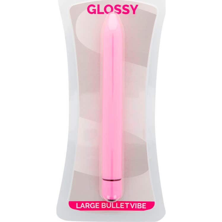 Glossy Slim Vibrador Rosa 1ud