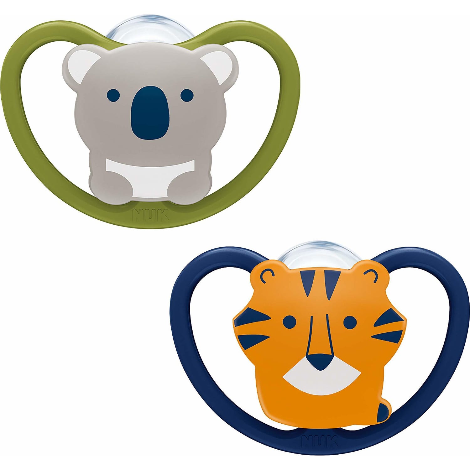 Nuk Space Koala Tigre Chupete Silicona 0-6M 2uds