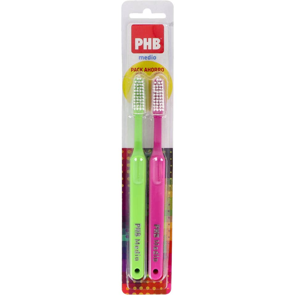 PHB Classic Medio Cepillo Dental 2uds