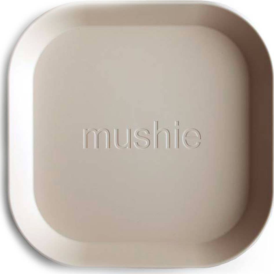 Mushie Pack Plato Cuadrado Ivory 2uds