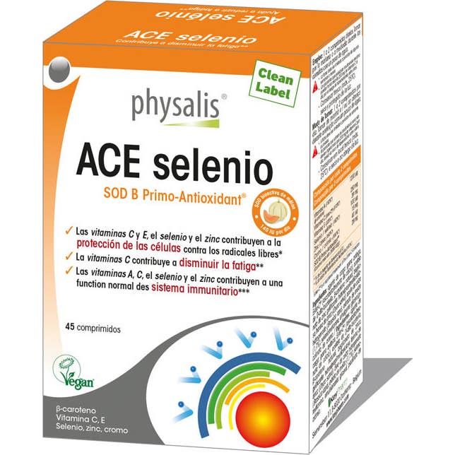 Physalis 5 X Ace Selenio 45 Comprimidos - Imagen 2