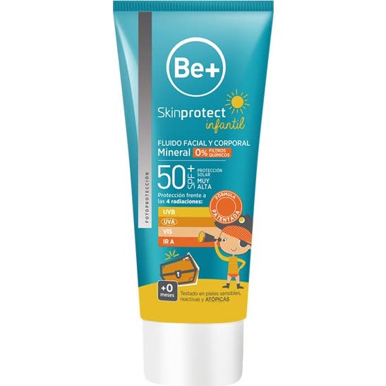 Be+Skin Protect Infantil Pieles Atopicas Fluido Mineral SPF50+ 100ml