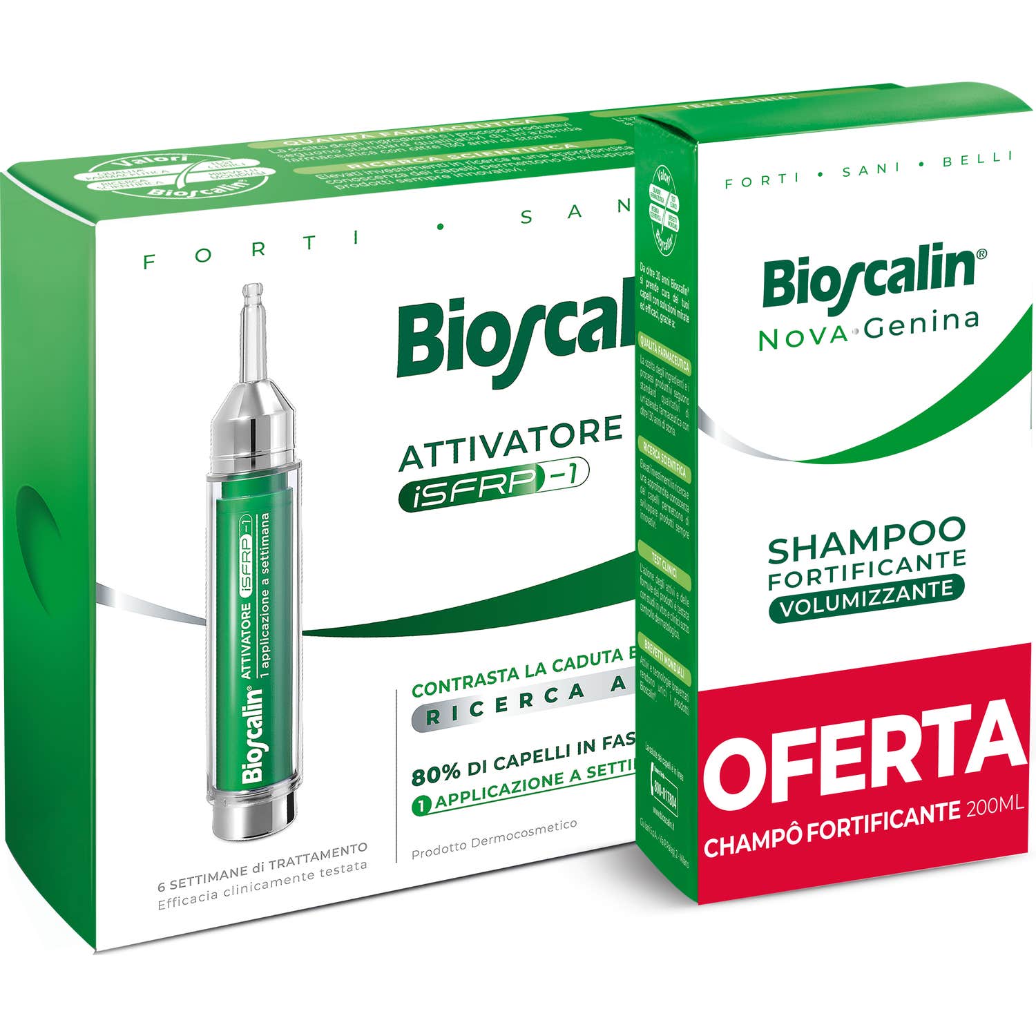 Bioscalin Nova Genina Pack Ativador Capilar 10ml + Champô Fortificante 200ml