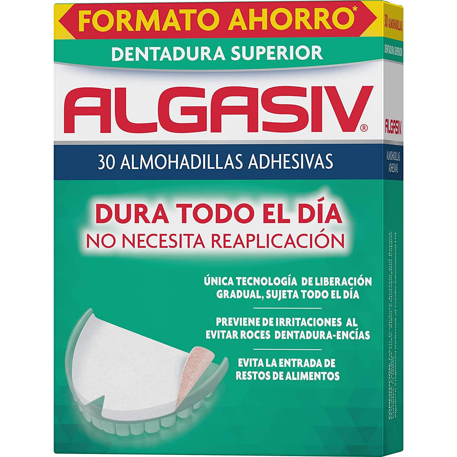Algasiv Almohadillas Adhesivas Prótesis Dental Superior 30uds