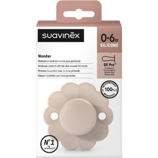 Suavinex Wonder SX Pro Silicon Pacifier 0-6M Mauve Chalk 1 ud