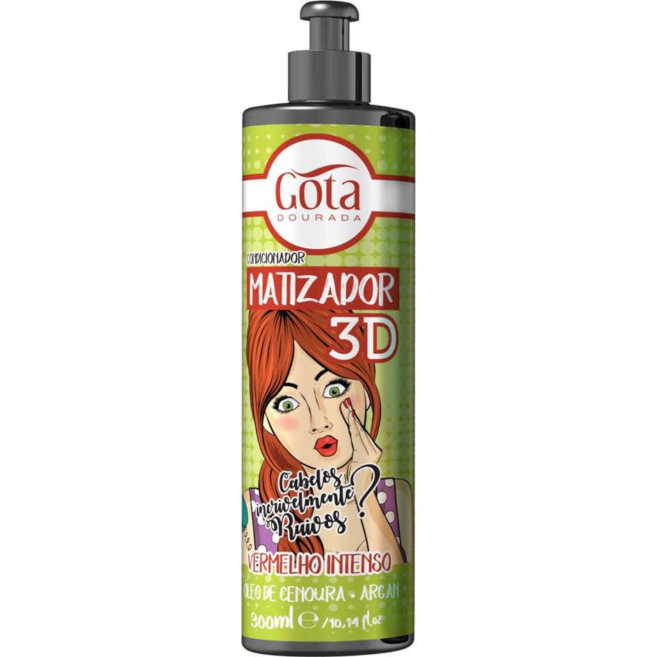 Gota Dourada Acondicionador Matizador 3D Rojo Intenso 300ml