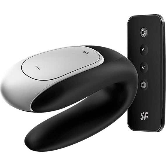 Satisfyer Double Fun Vibrador Parejas Negro Bluetooth 1ud