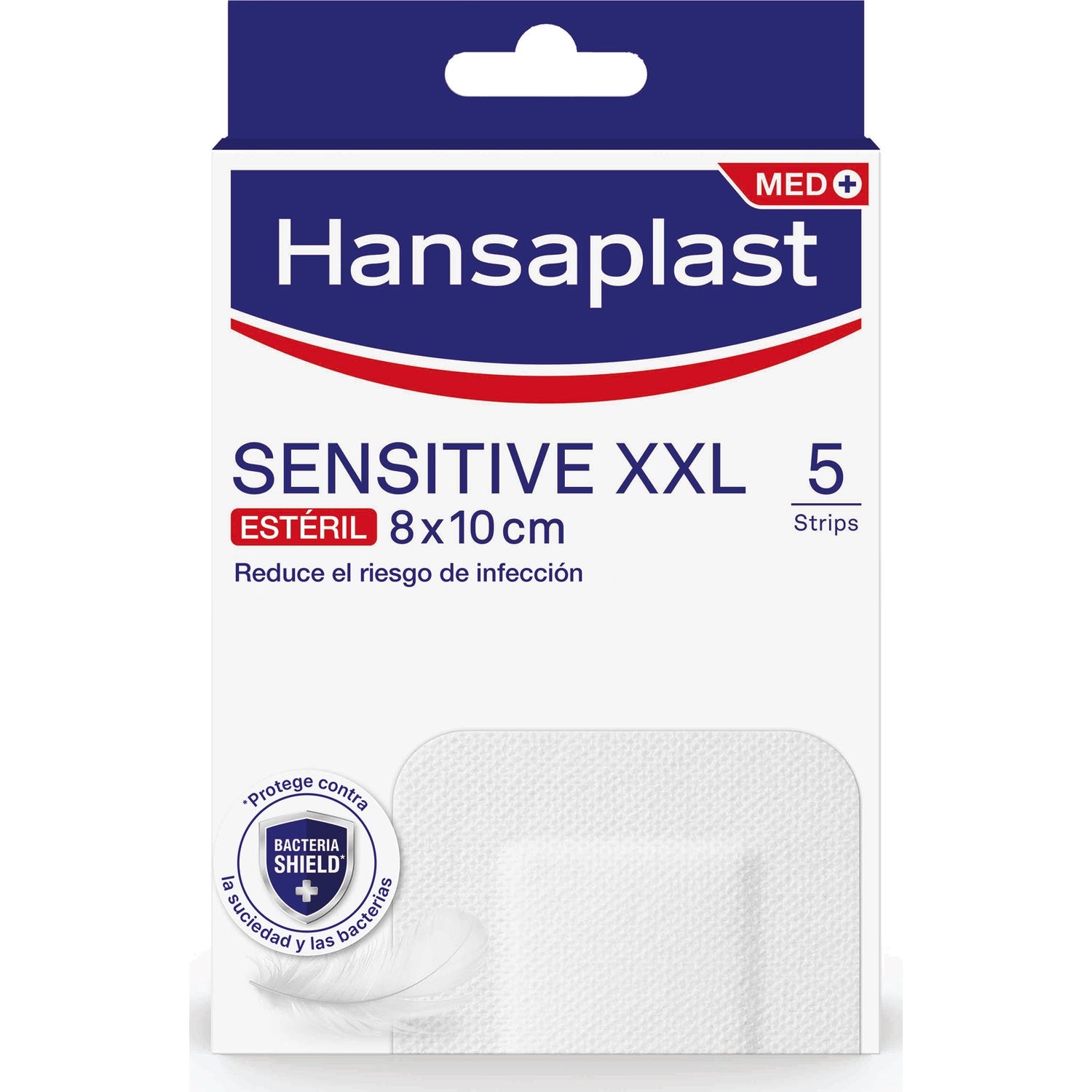 Hansaplast Med+ Sensitive XXL Apósitos 8x10 cm 5 uds