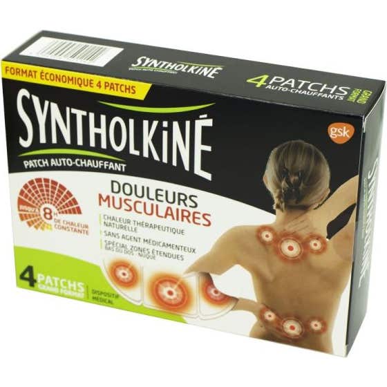 Parche de Calefacción Syntholkine de 4 Especiales para la Parte Baja de la Espalda