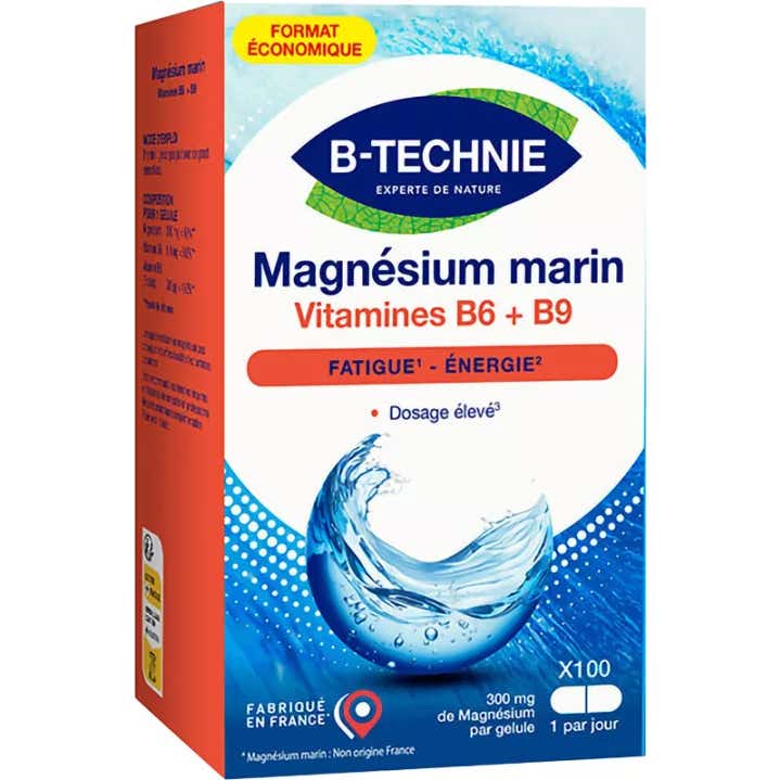 Biotechnie Magnesium Marin B6+B9 100 Gélules