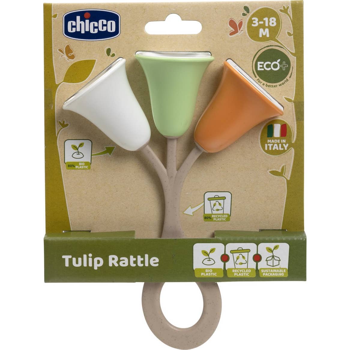 Chicco Juguete Sonajero Tulipan 3-18M Verde 1ud