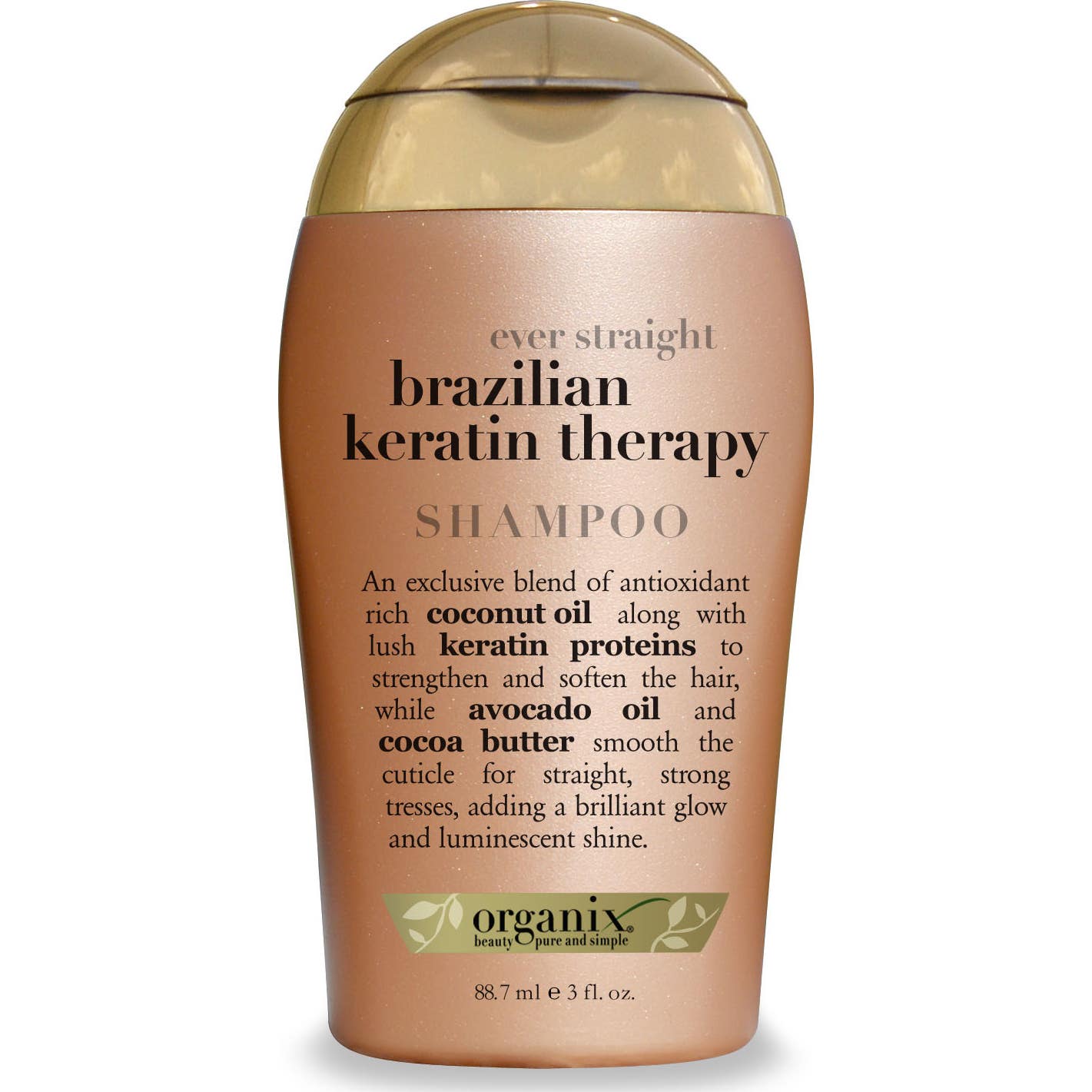 Ogx Ever Straight Champú Queratina Brasileña 88,7ml